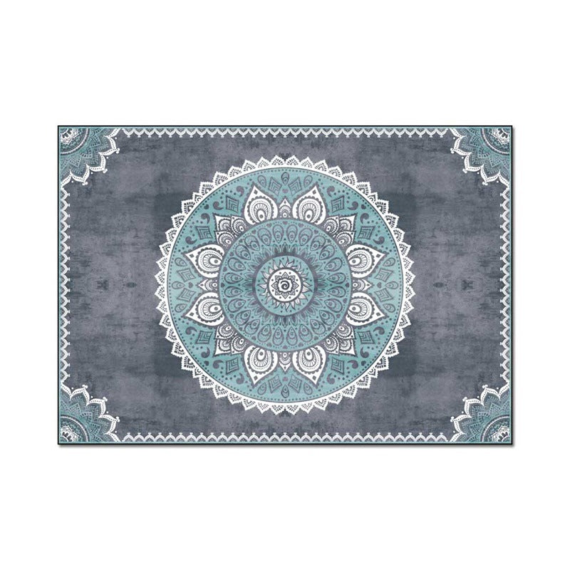 Blue Mandala Kitchen Living Room Bedroom Bedside Carpet