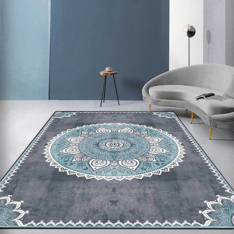 Blue Mandala Kitchen Living Room Bedroom Bedside Carpet