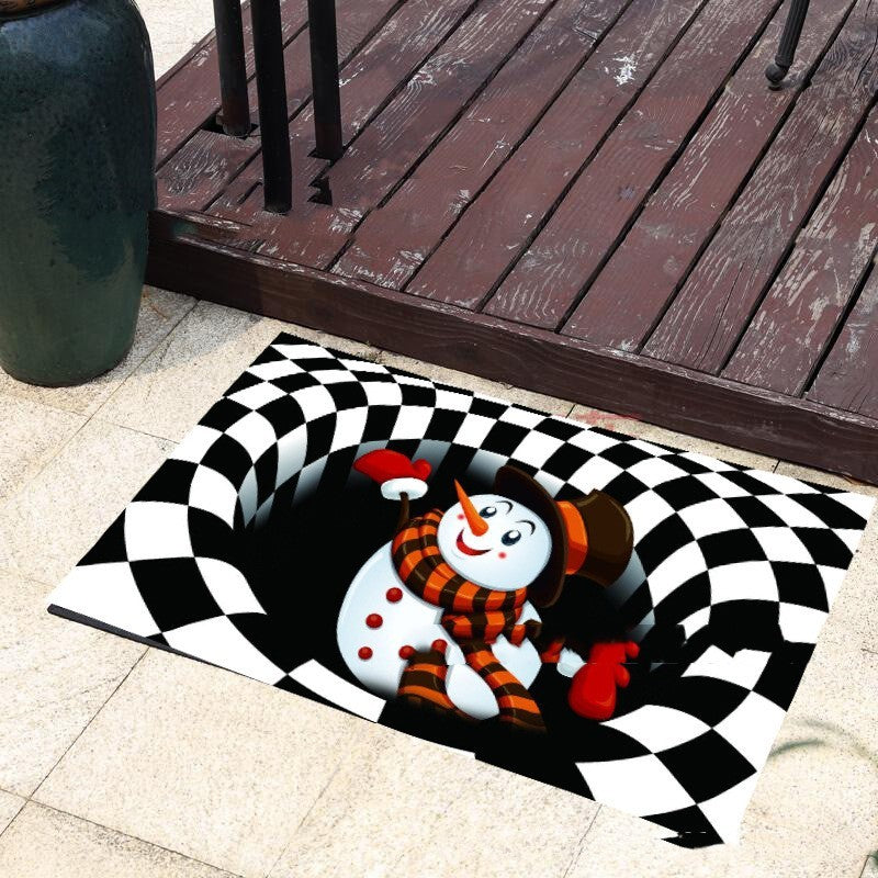 Trap Visual Carpet Living Room Bedroom 3D Geometric Illusion Floor Mat