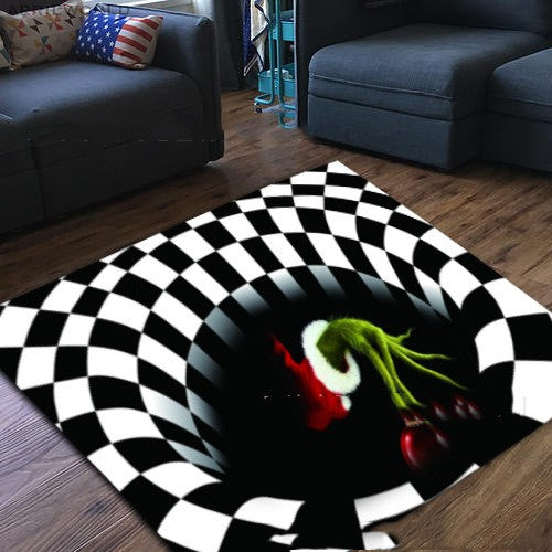 Trap Visual Carpet Living Room Bedroom 3D Geometric Illusion Floor Mat